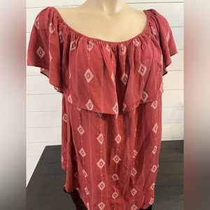 Plus size off the shoulder top